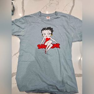 Supreme (SS16) ◇ Betty Boop Tee Shirt in Slate ◇ Medium